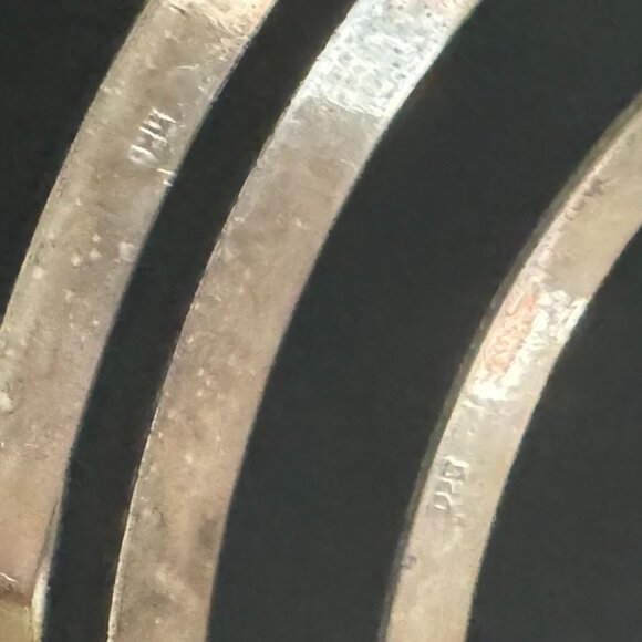 Sterling Silver Bangle Bracelets, Set of 3 - Picture 2 of 9